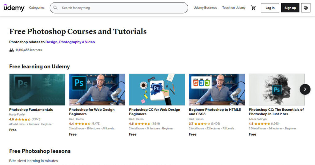 Udemy Free Photoshop Tutorials