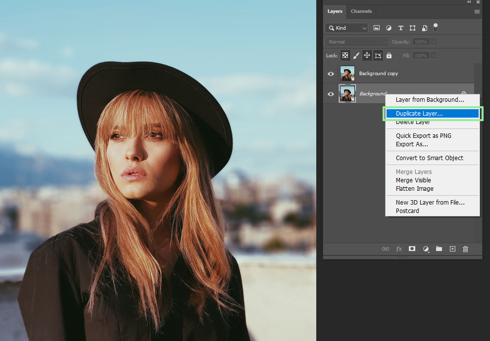 Duplicate Your Background Layer