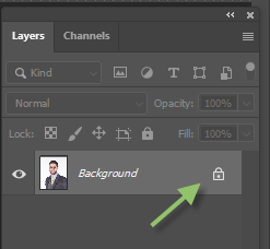 Unlock the layer by clicking on the lock icon in the layer panel.