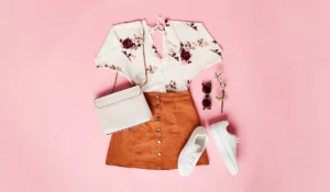 flat lay photography clothing
