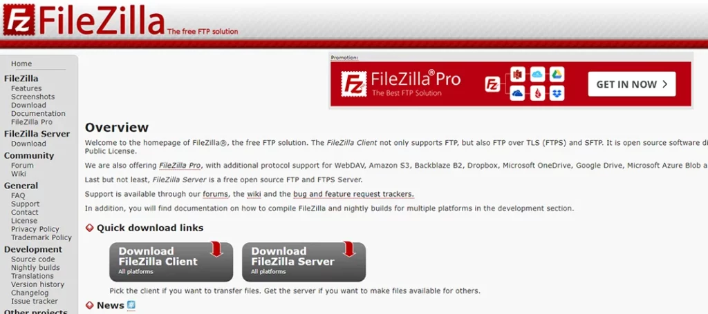 FileZilla FTP photo sharing with clients