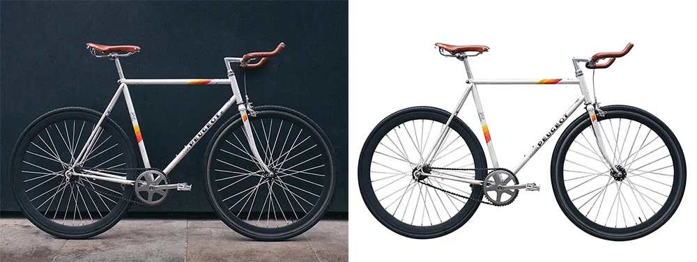 complex object background removal service for bicycles