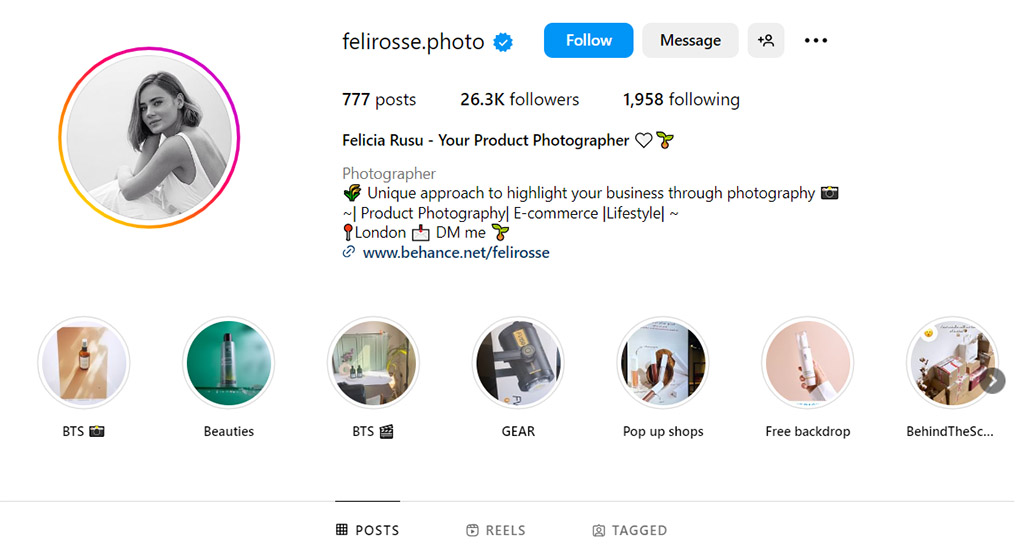 Instagram photographer profiles
