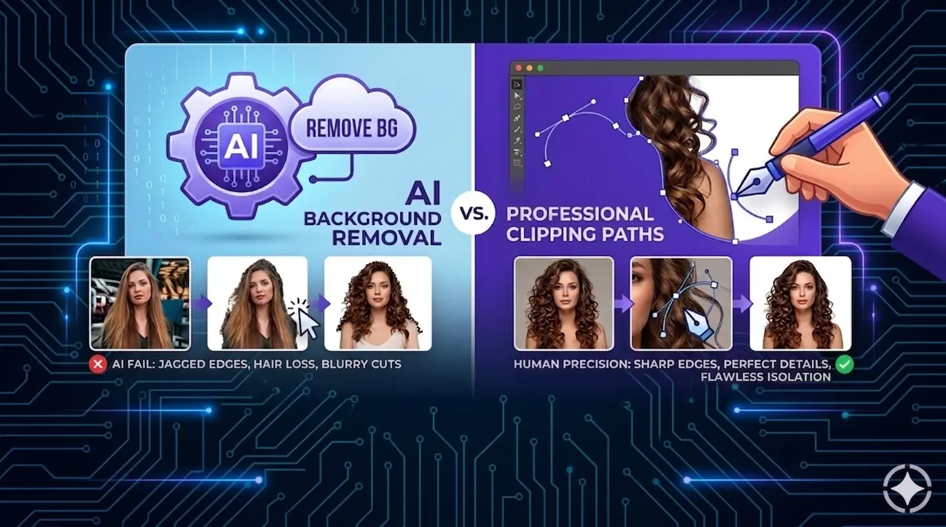 AI Background Removal vs. Professional Clipping Paths